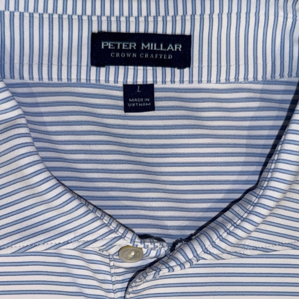Peter Millar Crown Crafted Golf Polo L Teton Pines Country Club Wyoming - Picture 7 of 13